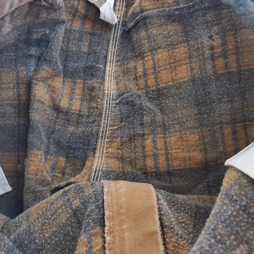 Carhartt Mens 44x30 Vintage B11 Brown Flannel Lined Carpenter Canvas Pants